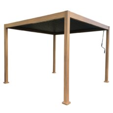 5056771095917 1 Hillier Wood Effect Louvered Gazebo.jpg